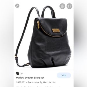 Marc Jacobs leather backpack